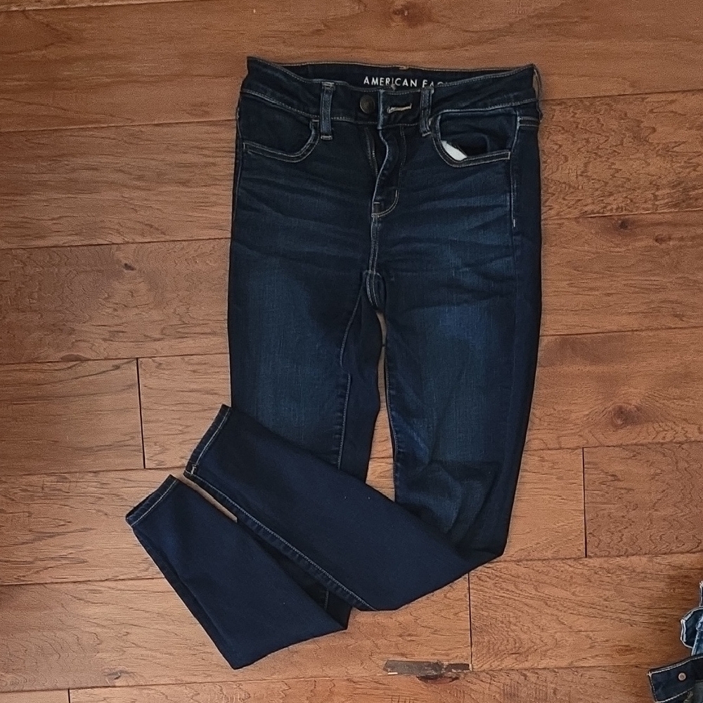 American Eagle Outfitters Women's Deep Indigo Skinny Jeans